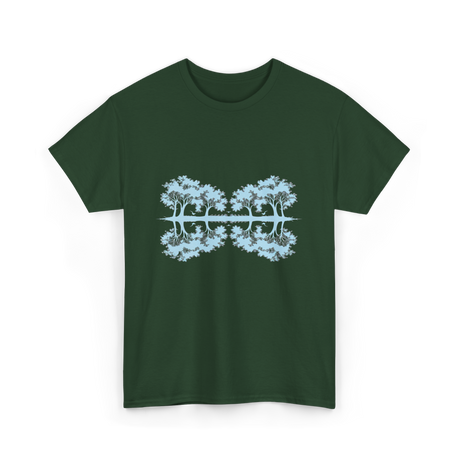 Trees Reflection Nature Outdoor T-Shirt - Forest Green