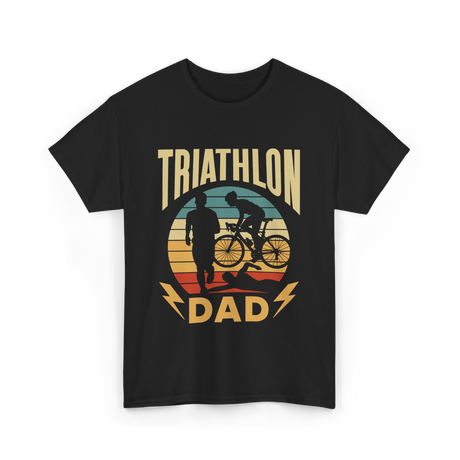 Triathlon Dad Triathlon Sports Father T-Shirt - Black