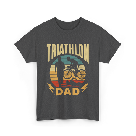 Triathlon Dad Triathlon Sports Father T-Shirt - Dark Heather