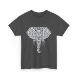 Tribal Elephant Art Elephant T-Shirt - Dark Heather