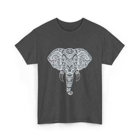 Tribal Elephant Art Elephant T-Shirt - Dark Heather