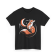 Tribal Fox Wildlife Animal Lover T-Shirt - Black