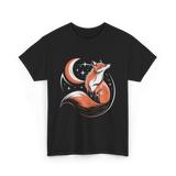 Tribal Fox Wildlife Animal Lover T-Shirt - Black