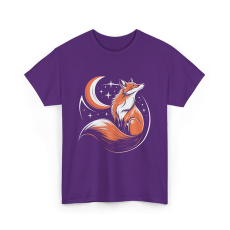 Tribal Fox Wildlife Animal Lover T-Shirt - Purple