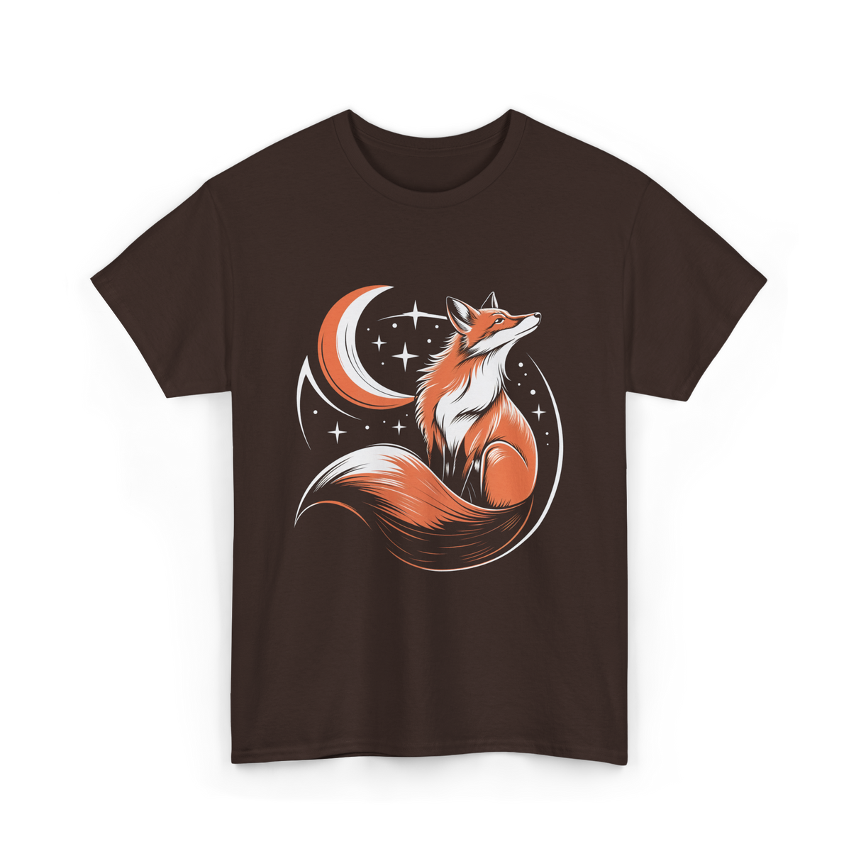 Tribal Fox Wildlife Animal Lover T-Shirt - Dark Chocolate