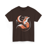 Tribal Fox Wildlife Animal Lover T-Shirt - Dark Chocolate