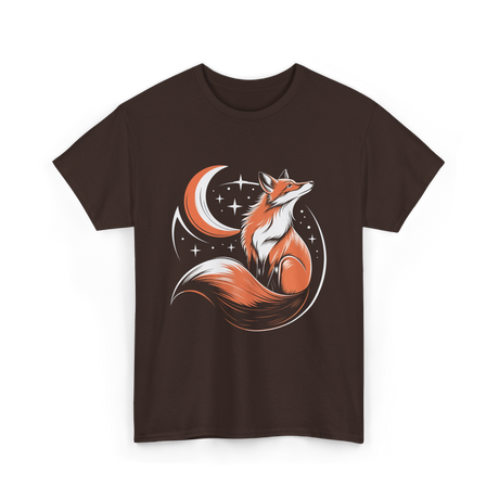 Tribal Fox Wildlife Animal Lover T-Shirt - Dark Chocolate