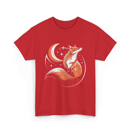 Tribal Fox Wildlife Animal Lover T-Shirt - Red