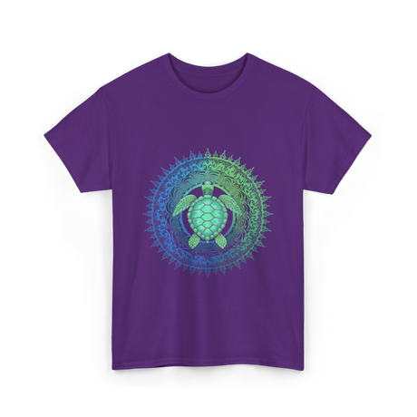 Tribal Turtles Lover T-Shirt - Purple