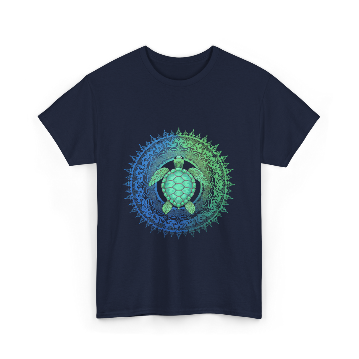 Tribal Turtles Lover T-Shirt - Navy