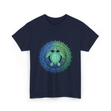 Tribal Turtles Lover T-Shirt - Navy