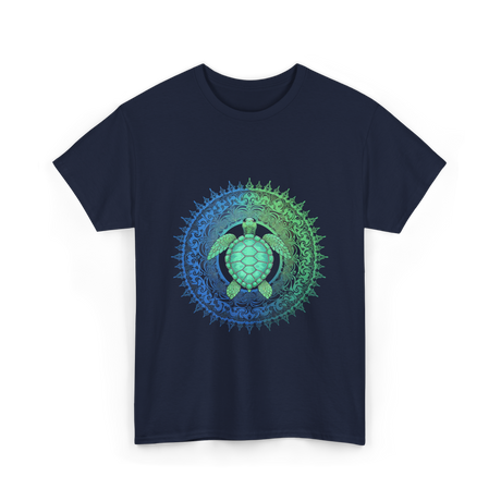 Tribal Turtles Lover T-Shirt - Navy