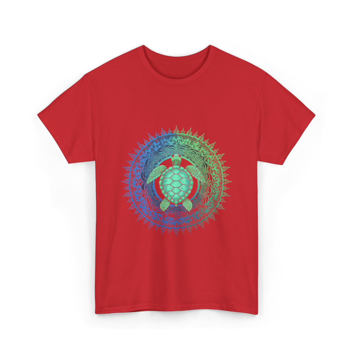 Tribal Turtles Lover T-Shirt - Red