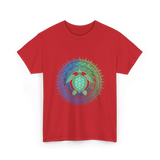 Tribal Turtles Lover T-Shirt - Red