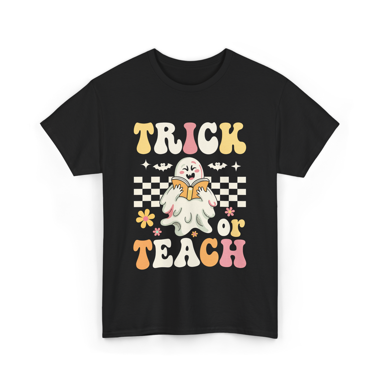 Trick or Teach Halloween Teacher T-Shirt - Black