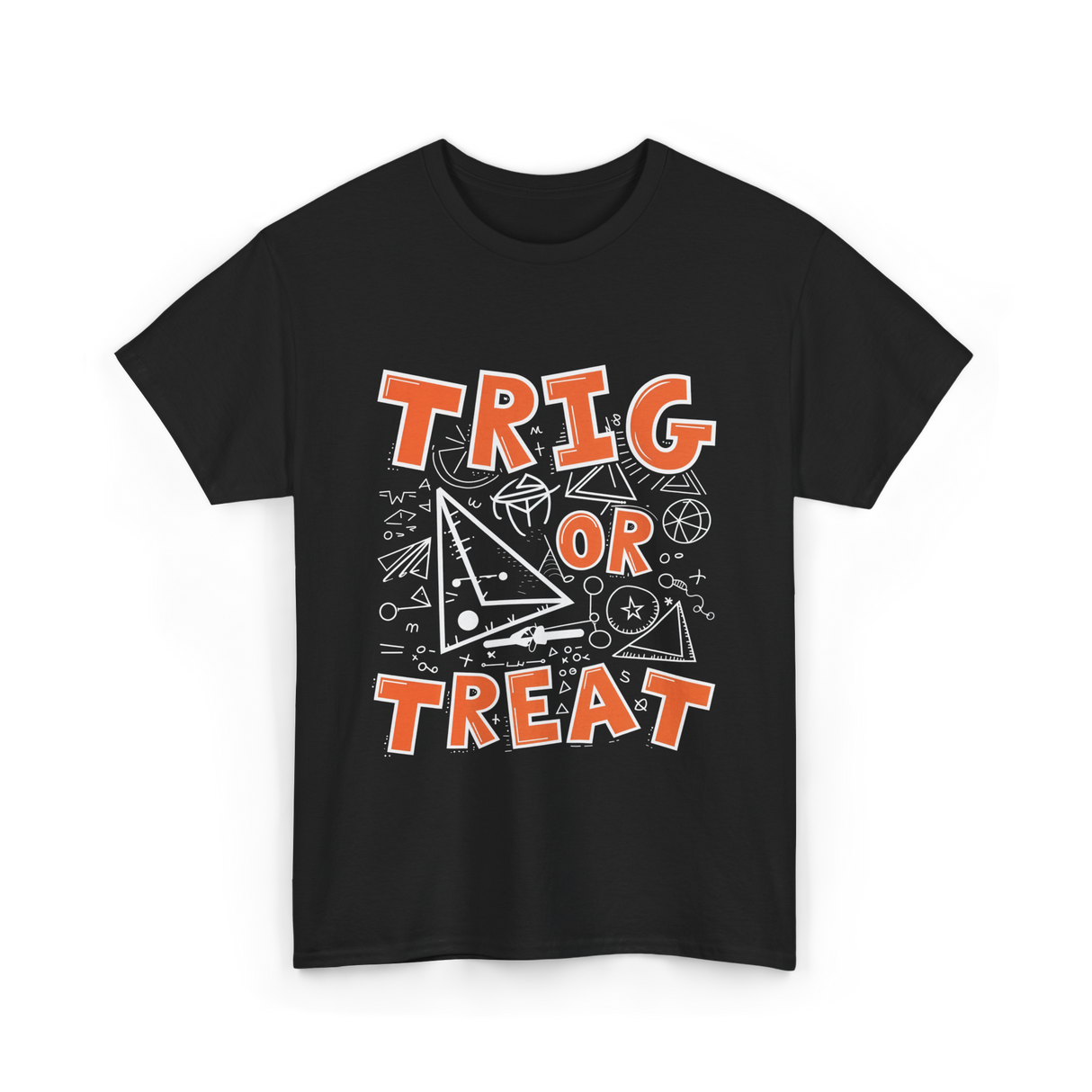 Trig Or Treat Math Teacher T-Shirt - Black