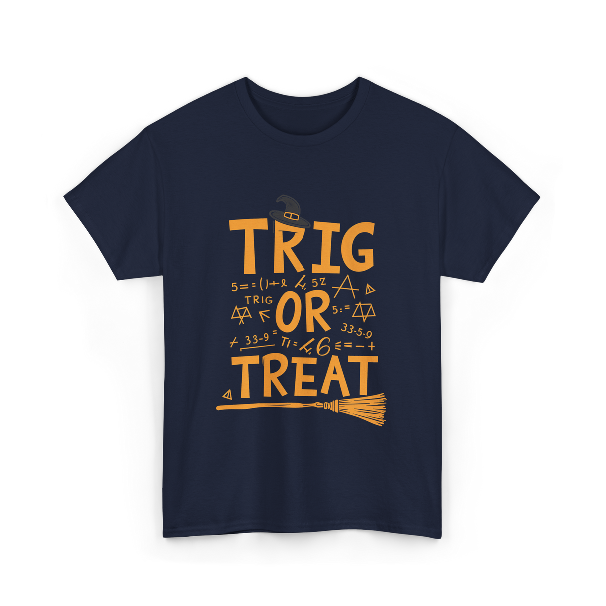 Trig Or Treat Math Teacher T-Shirt - Navy