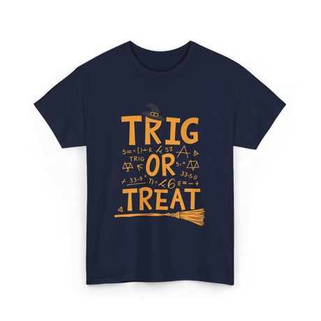 Trig Or Treat Math Teacher T-Shirt - Navy