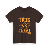 Trig Or Treat Math Teacher T-Shirt - Dark Chocolate