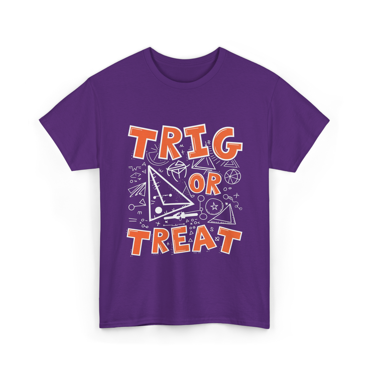 Trig Or Treat Math Teacher T-Shirt - Purple