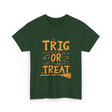 Trig Or Treat Math Teacher T-Shirt - Forest Green