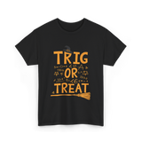 Trig Or Treat Math Teacher T-Shirt - Black