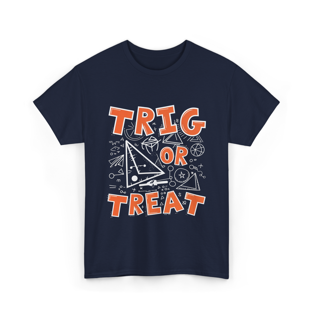 Trig Or Treat Math Teacher T-Shirt - Navy