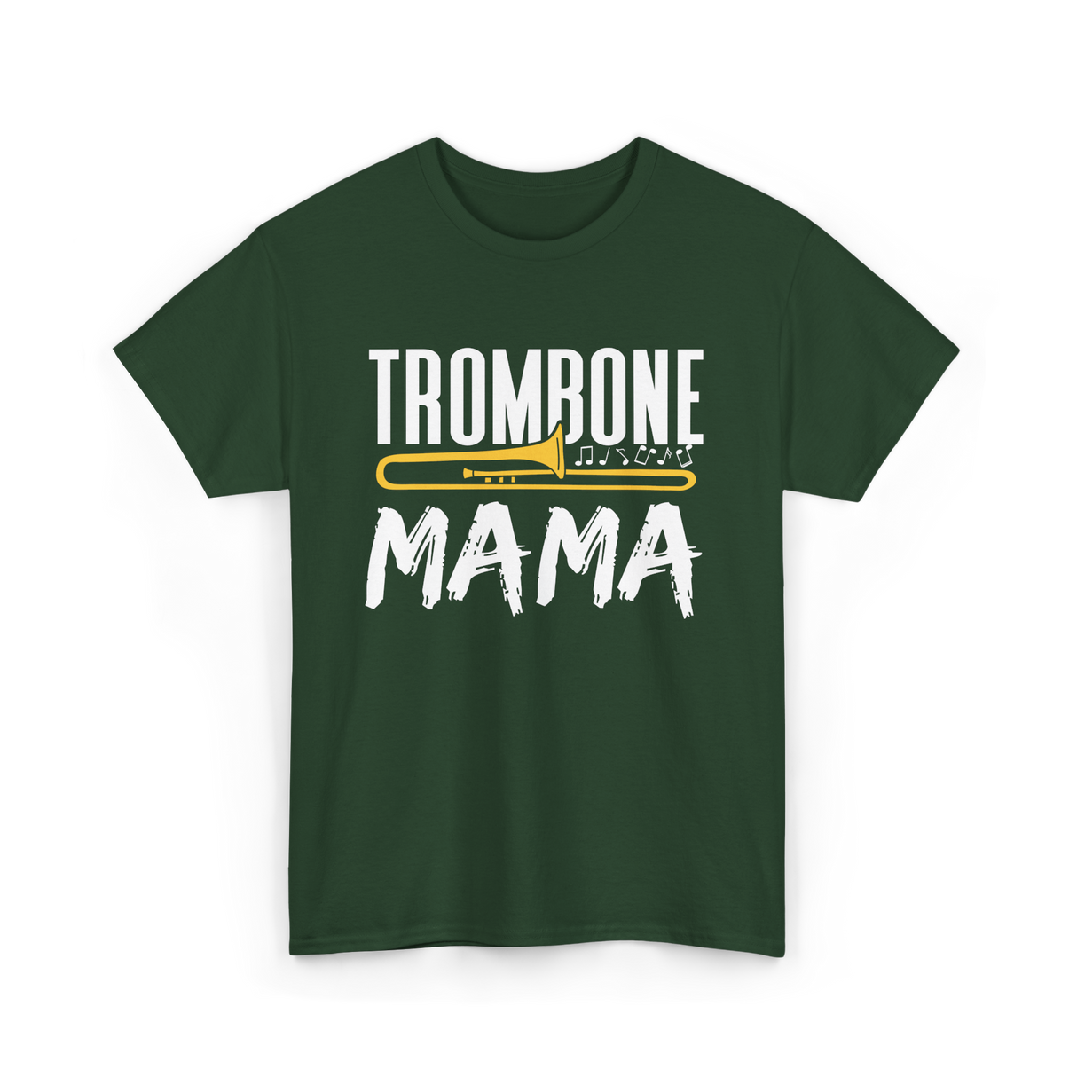 Trombone Instrument Musician Trombonist T-Shirt - Forest Green