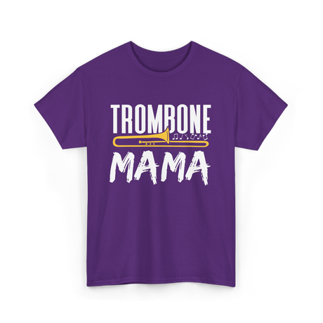 Trombone Instrument Musician Trombonist T-Shirt - Purple