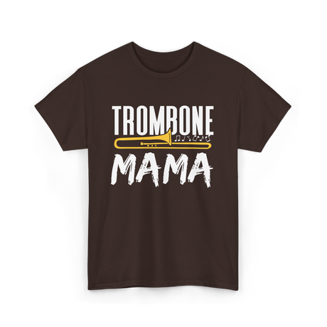 Trombone Instrument Musician Trombonist T-Shirt - Dark Chocolate