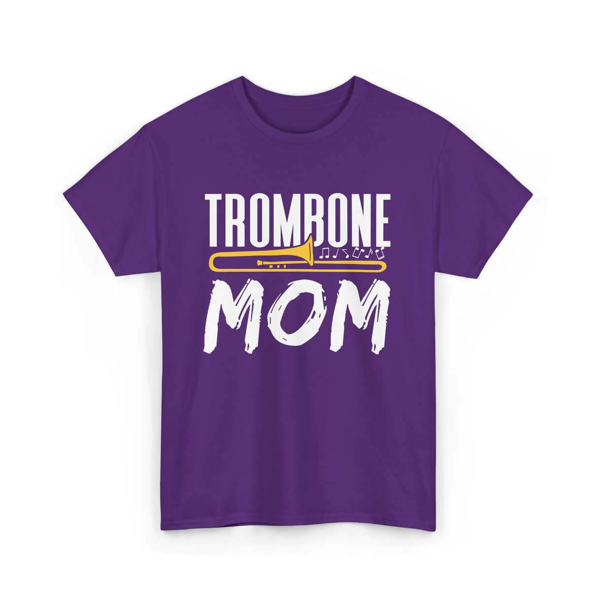 Trombone Instrument Musician Trombonist T-Shirt - Purple