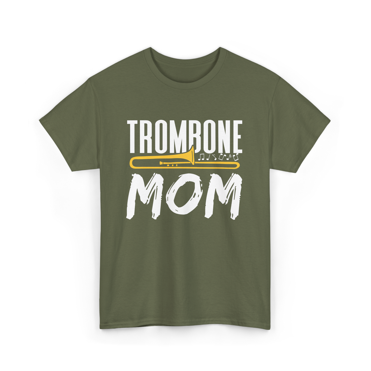 Trombone Instrument Musician Trombonist T-Shirt - Military Green