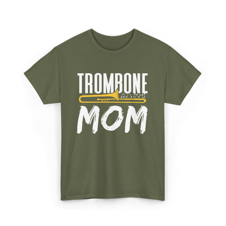 Trombone Instrument Musician Trombonist T-Shirt - Military Green