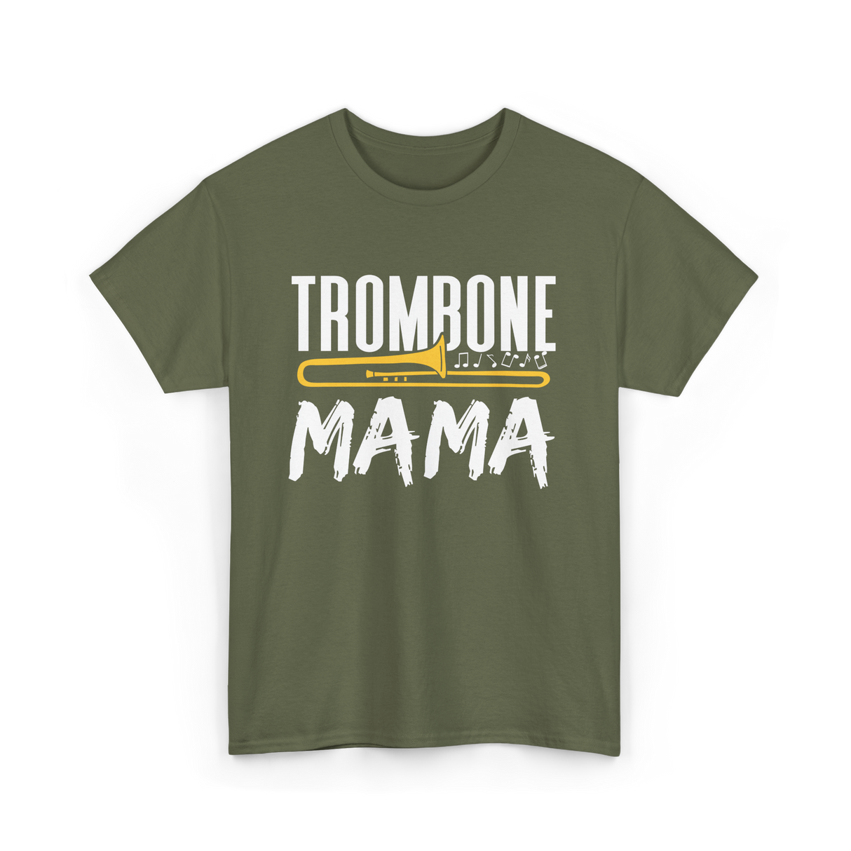 Trombone Instrument Musician Trombonist T-Shirt - Military Green