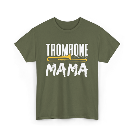 Trombone Instrument Musician Trombonist T-Shirt - Military Green