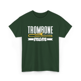 Trombone Mom Musician Music T-Shirt - Forest Green