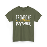 Trombone Player Trombonist Musician T-Shirt - Military Green