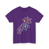 Tropical Colors Honu Turtles T-Shirt - Purple