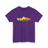 Trout Forest Nature Fisherman T-Shirt - Purple