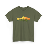 Trout Forest Nature Fisherman T-Shirt - Military Green