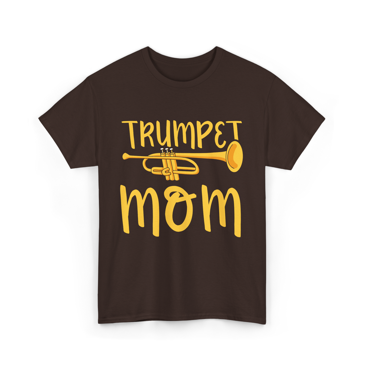 Trumpet Mom Musician Mother T-Shirt - Dark Chocolate