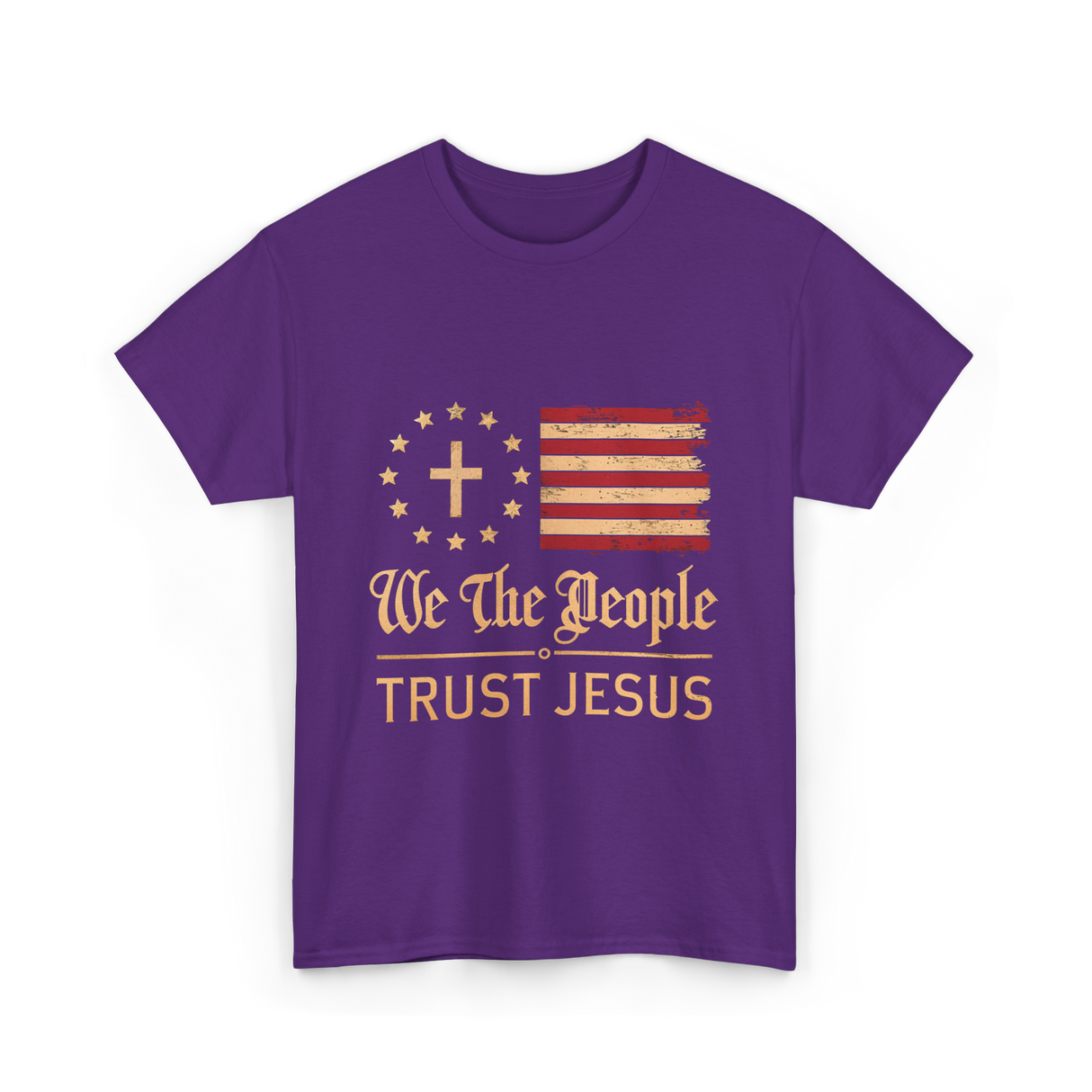 Trust Jesus Patriotism T-Shirt - Purple