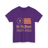 Trust Jesus Patriotism T-Shirt - Purple