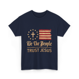 Trust Jesus Patriotism T-Shirt - Navy