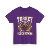 Turkey and Touchdowns Football T-Shirt - Purple