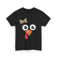 Turkey Face Girl Turkey T-Shirt - Black