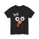 Turkey Face Girl Turkey T-Shirt - Black