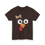 Turkey Face Girl Turkey T-Shirt - Dark Chocolate