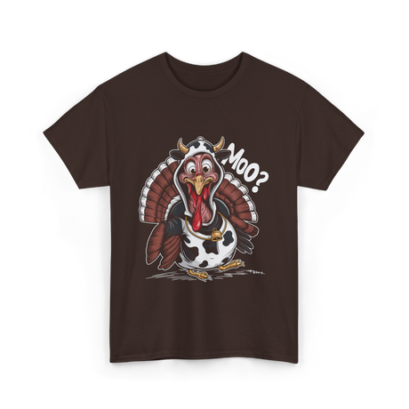 Turkey Moo Turkey Cow T-Shirt - Dark Chocolate