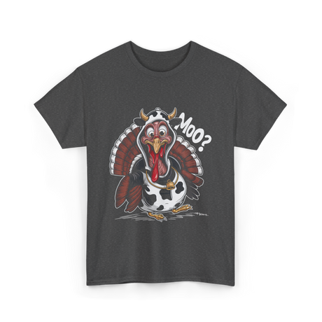 Turkey Moo Turkey Cow T-Shirt - Dark Heather